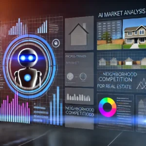 AI-powered Market Analysis Assistant displaying real estate trends, pricing, and neighborhood insights.