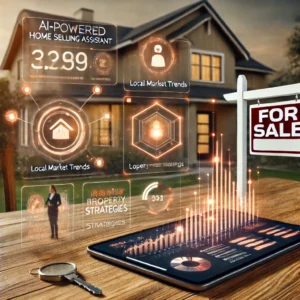 AI-powered home selling tool showing real estate market trends, pricing, and personalized advice.