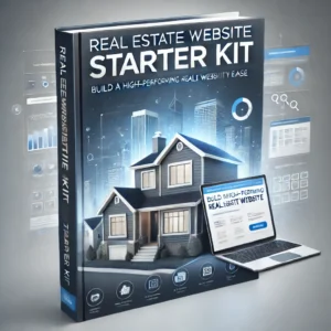 ebook cover titled 'Real Estate Website Starter Kit'