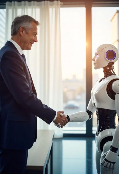 Shaking hands with a robot