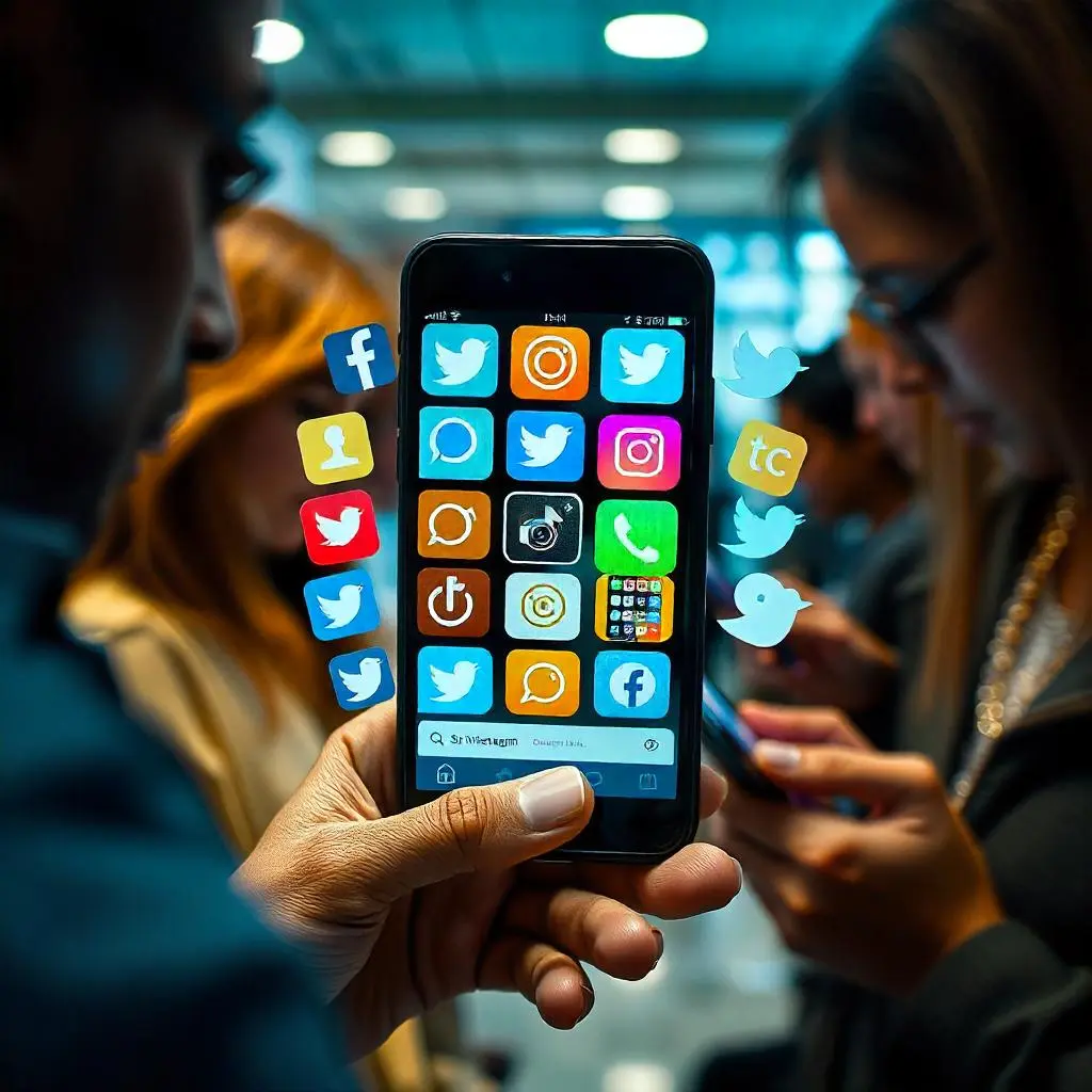 Social Media Tools on phone